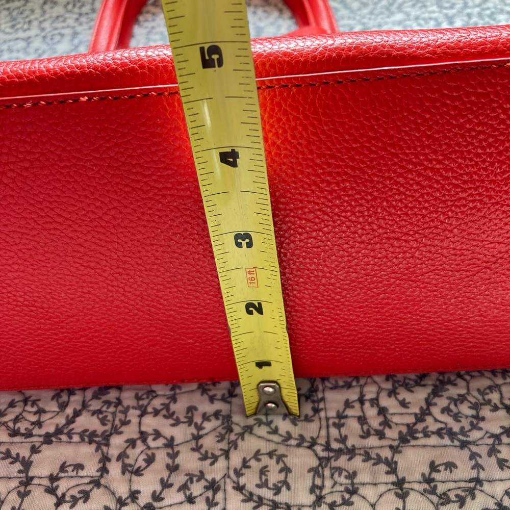 Kate Spade Red Leather Bow Satchel Crossbody Bag - Picture 7 of 13